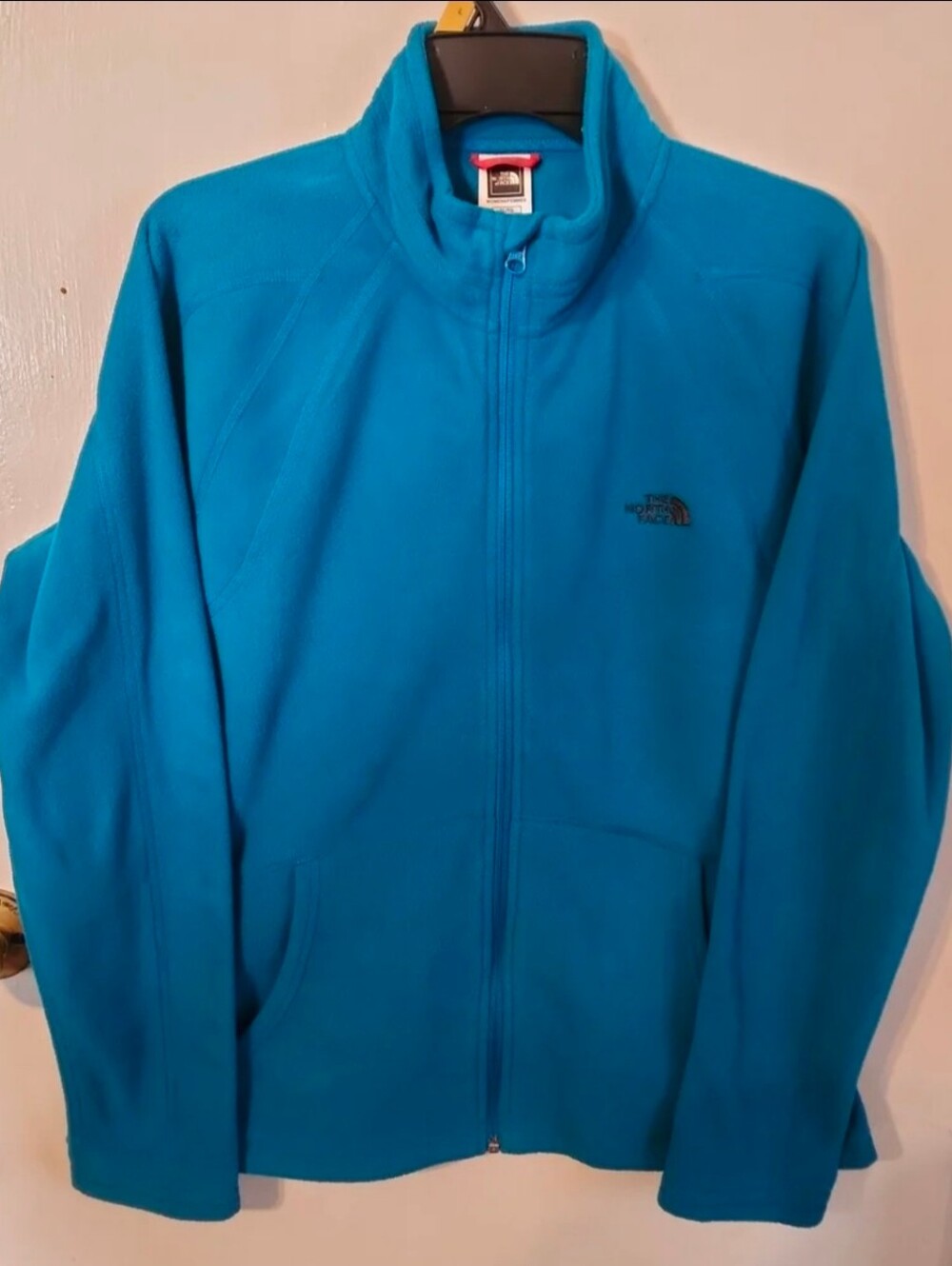 The North Face Womens Full Zip Blue Fleece Jacket Athletic Fleece Sweatshirt XL
